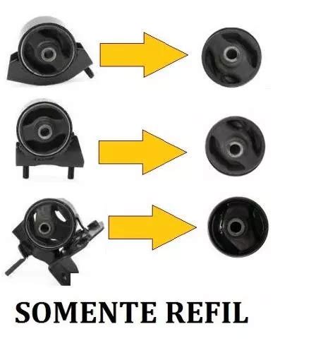 Kit 3 Refil Coxim Calco Cambio Frontal Motor Jac J3