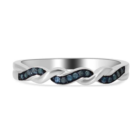 Blauer Diamant Ring Silber Platiniert Ca Ct Shoplc