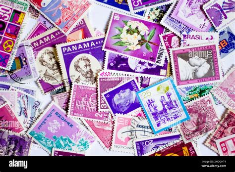 stamp collection, stamps, stamp collections Stock Photo - Alamy