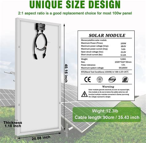 WERCHTAY Panel Solar De 200 W 12 V24 V Monocristalino Paquete De 2