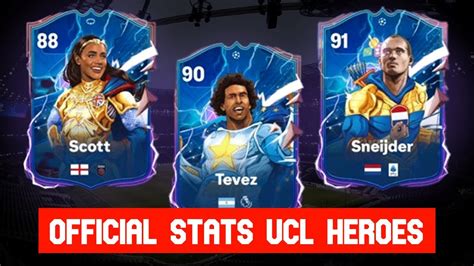 Official Ratings And Stats Ucl Heroes Ea Fc Youtube