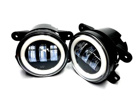 Противотуманные LED фары с ДХО Mitsubishi Pajero IV 2006-> / Митсубиси ...