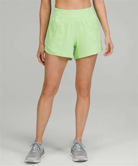 Lululemon Hotty Hot High Rise Lined Short Scream Green Light Lulu Fanatics