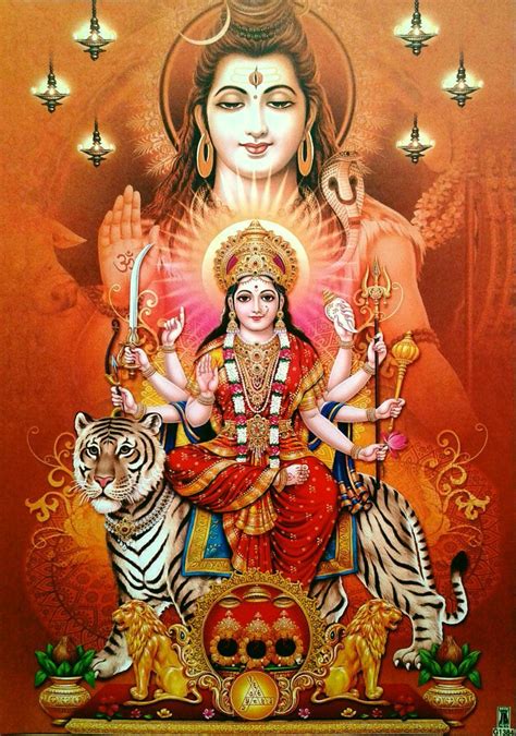 Lord Shiva And Shri Mata Vaishno Devi Shiva Parvati Images Durga