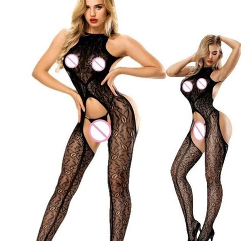Combinaison Catsuit En Latex Collants En R Sille Pour Femmes Lingerie Rotique Sexy Entrejambe