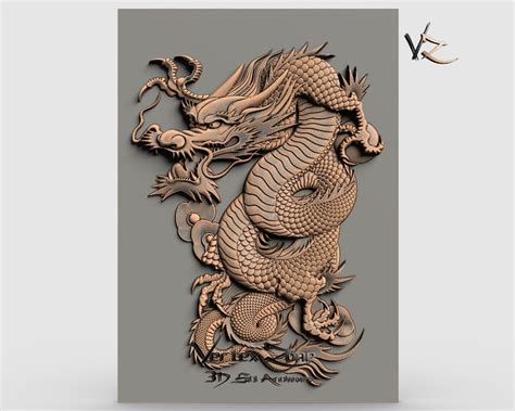 Dragon 3D STL Model For Cnc Users CNC Router Engraver Etsy