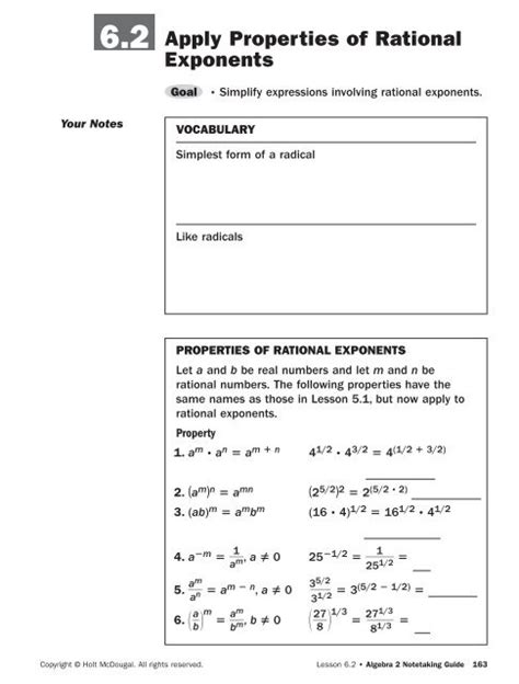 Apply Properties Of Rational Exponents Mathnmind