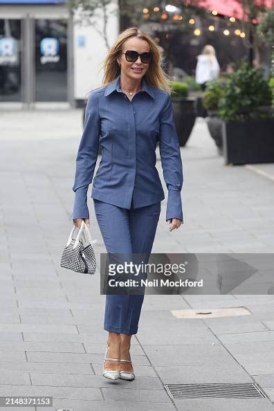 Amanda Holden Leaving Heart Breakfast Radio Studios On April 12 2024