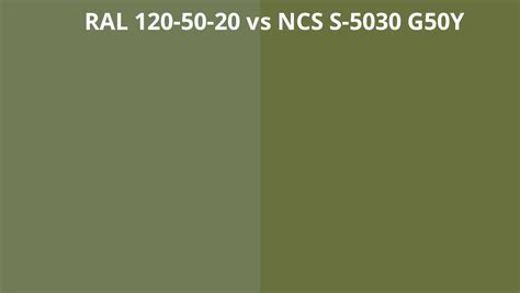 Ral 120 50 20 Vs Ncs S 5030 G50y Ral Colour Chart Uk