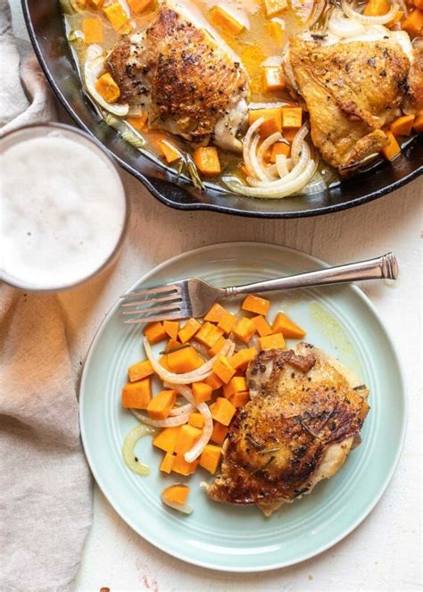 Apple Cider Chicken Thighs With Sweet Potatoes Recipe Slow Cooker