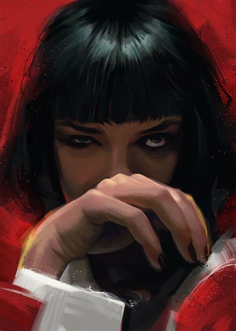 Mia Wallace Pulp Fiction Poster By Nikita Abakumov Displate