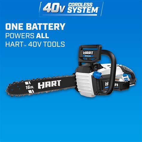 Hart Volt Cordless Brushless Inch Chainsaw Kit Lithium Ion