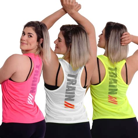 Regata Nadador Feminina Dry Furadinho Fitness Academia Shopee Brasil