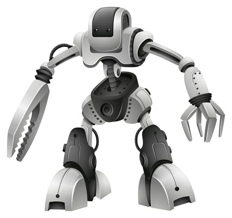 Robot design with weapon hands 303585 Vector Art at Vecteezy