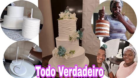 Bolo De Casamento Todo Verdadeiro 3 Andares Em Chantininho Guindaste