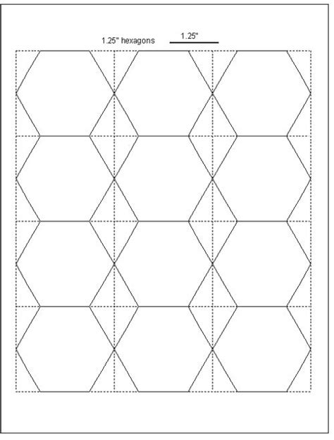 Printable Hexagon Templates For English Paper Piecing Free Printable