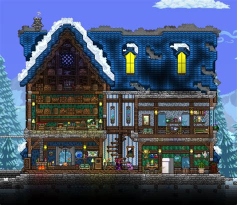 A Snow House In A Snowy Village Im Working On Rterraria