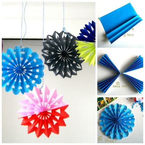 Creative Ideas Diy Easy Folded Paper Snowflake Ornaments