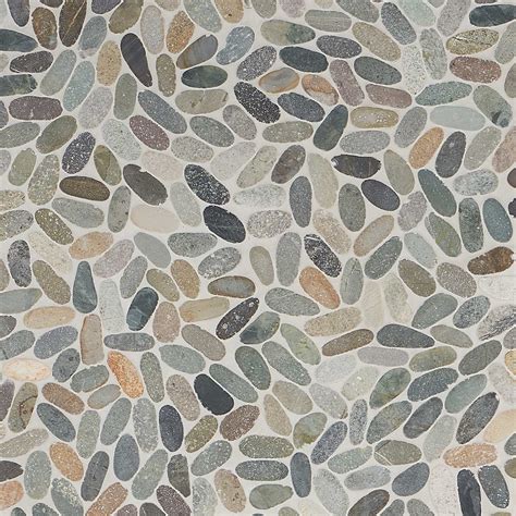 Nature Sumatra Flat Oval Pebble Mosaic Tilebar