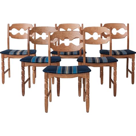 Set Of 4 Scandinavian Vintage Chairs In Thermoformed Wood 1970