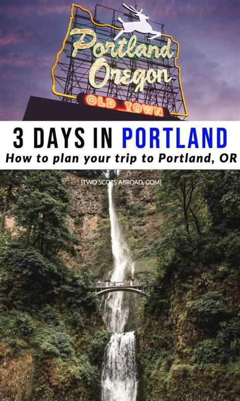 Portland Itinerary What To Do In 3 Days Oregon Oregon Travel