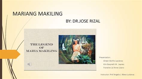 Mariang Makiling Story Tagalog In