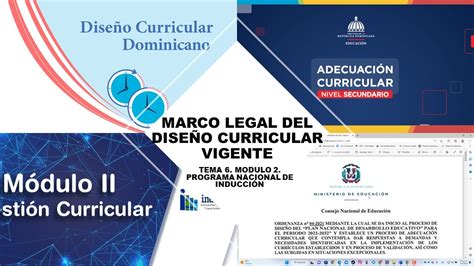 MARCO LEGAL DE IMPLEMENTACIÓN DEL DISEÑO CURRICULAR VIGENTE TEMA 6