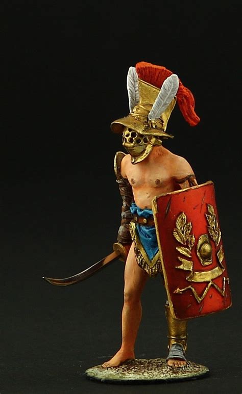 Tin Soldier Collectible Roman Gladiator Murmillo 54 Mm Ancient Rome Etsy