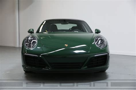 2017 Porsche 991 2 Carrera Paint To Sample British Racing Green Black 293 Miles Sloan Motor Cars