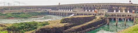 Foz Do Iguacu Brazil Itaipu Hydroelectric Power Plant Dam And