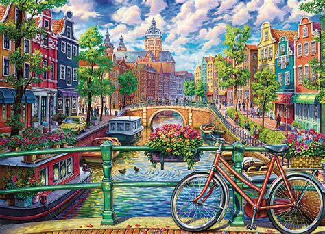 Puzzle Amsterdam Canal Pieces Puzzle Usa