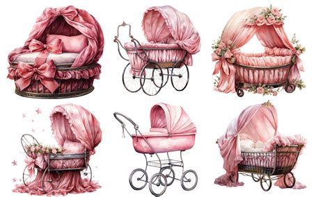 Pink Stroller for Baby Girl Graphic by Nayem Khan · Creative Fabrica