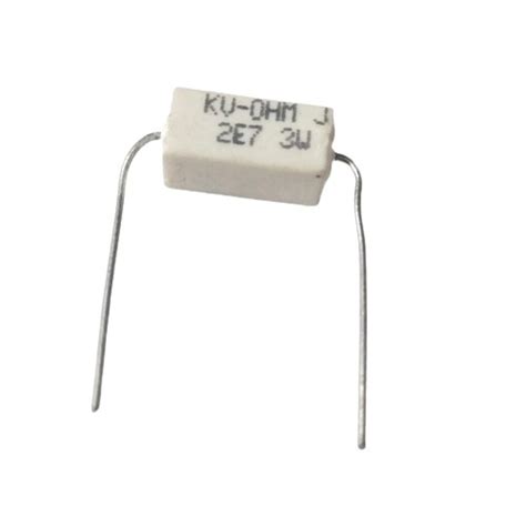 E W Axial Lead Ceramic Encased White Wire Wound Resistors