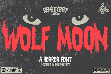 Wolf Moon - Horror Font - Design Cuts