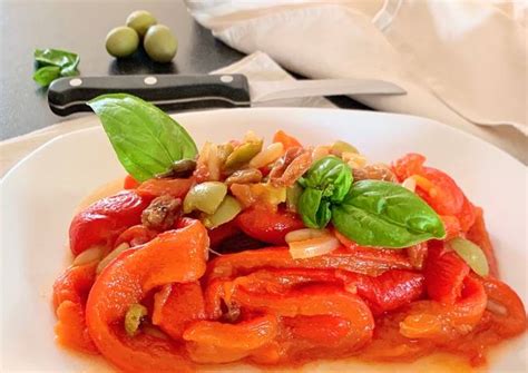 Ricetta Peperoni In Agrodolce Alla Siciliana Di Le Coccole Di Sabi