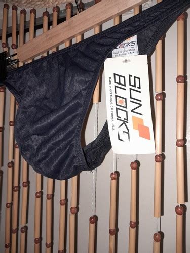 Vtg S S SUN BLOCKS Nylon Mens G String Thong Bikini Underwear NOS Speedo XL EBay