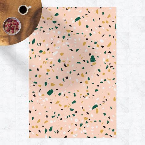 Vinyl Teppich Detailliertes Terrazzo Muster Lecce Hochformat