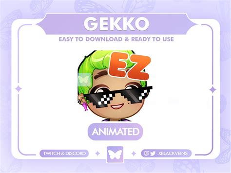 Gesto ANIMADO Gekko Valorant EZ para Twitch y Discord Gesto Etsy México