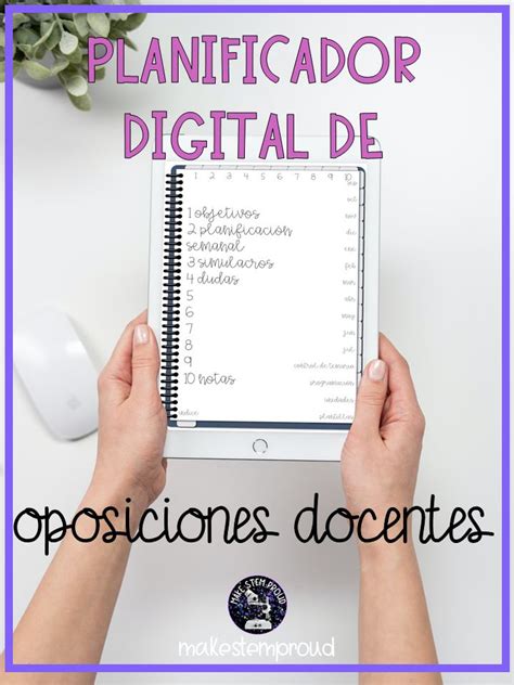 Agenda De Oposici N Descargable Digital Planificador De Oposiciones