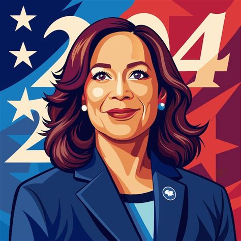 Vice Presidente Kamala Harris Vetor Premium Gerado Ia