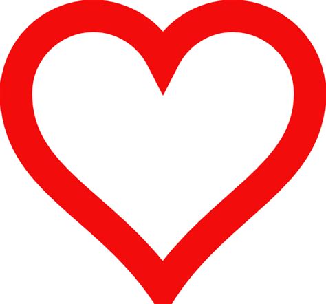 Heart Outline Clip Art at Clker.com - vector clip art online, royalty ...