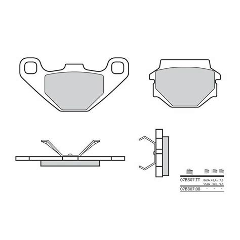 Plaquette De Frein Arri Re Origine Brembo Bb Organique Route