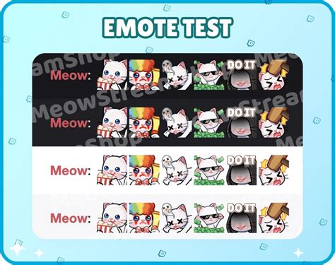 Twitch Emote Cute White Cat Mega Pack 1 Emotes 24 Emotes Etsy