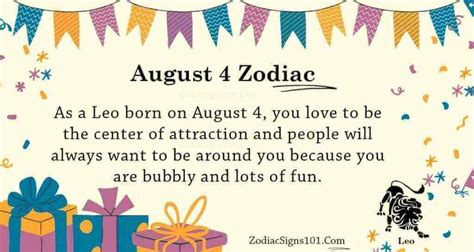 August 4 Zodiac is Leo, Birthdays and Horoscope - ZodiacSigns101