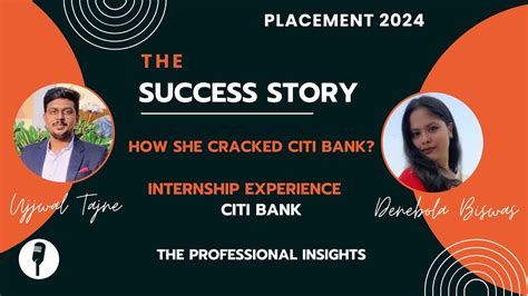 Summer Internship Experience PPO Offer Citi Bank Placement 2024