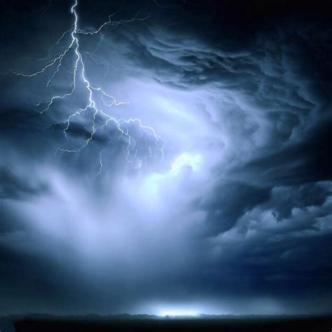 Premium AI Image | A thunderstorm with lightning