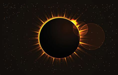 Realistic Space Solar Eclipse Scene 2622826 Vector Art At Vecteezy