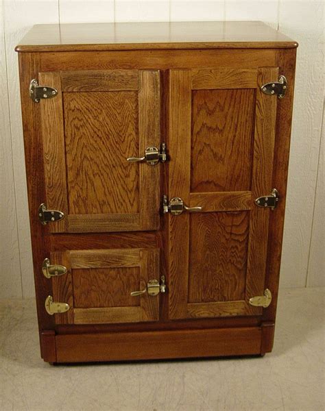 Oak 3 Door Ice Box Doug Schmitt Antiques