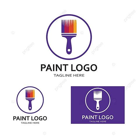 Paint Logo Template Vector Icon Male Artist Roll Vector, Male, Artist, Roll PNG and Vector with ...