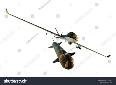 Uav Military Combat Drone Isolated On Stock Illustration 2222536963 ...